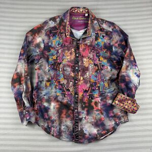 Robert Graham Shirt Mens Large Limited Edition Art 104/700 Classic Fit Geometric